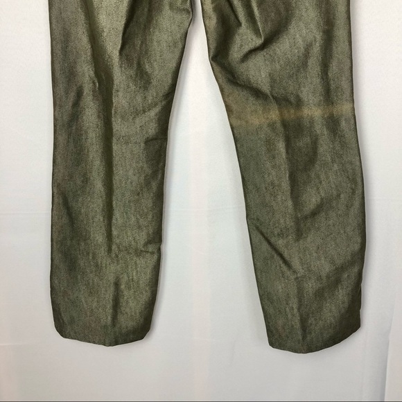 Calvin Klein Green Y2K Classic 5 Pocket Jean Punch Metal Straight Leg Denim 4 - Picture 7 of 8